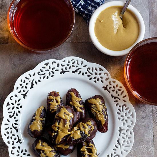Chocolate Covered Stuffed Dates - Recipe photo by unicorns in the kitchen
