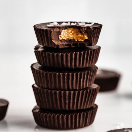 Dark Chocolate Almond Butter Cups - Recipe photo by choosingchia