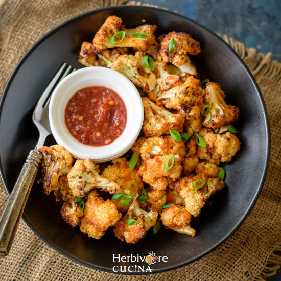 Air Fryer Cauliflower Bites - Recipe photo by Herbivore Cucina