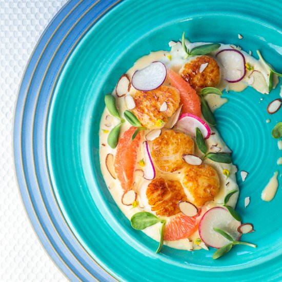 Scallops with Cauliflower & Citrus - Recipe photo by primalwellnesscoach