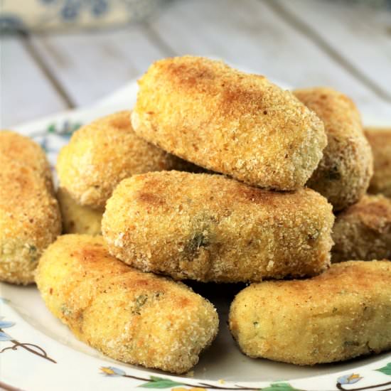 Baked Mashed Potato Croquettes - Recipe photo by Mangia Bedda