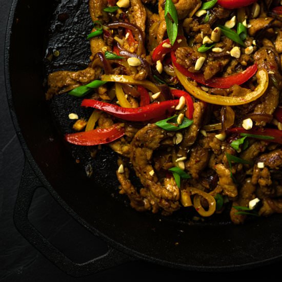 Szechuan Soy Curls - Recipe photo by Liv Vegan Strong