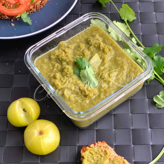 Amla Dhaniya Chutney - Recipe photo by cookwithrenu