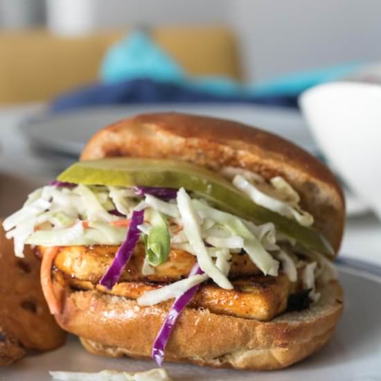 BBQ Tofu Sliders - Recipe photo by infinebalance