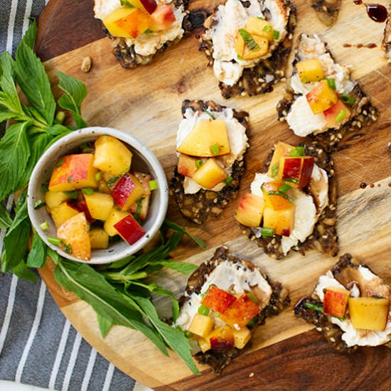 Nectarine Salsa Bites - Recipe photo by dinnertwist