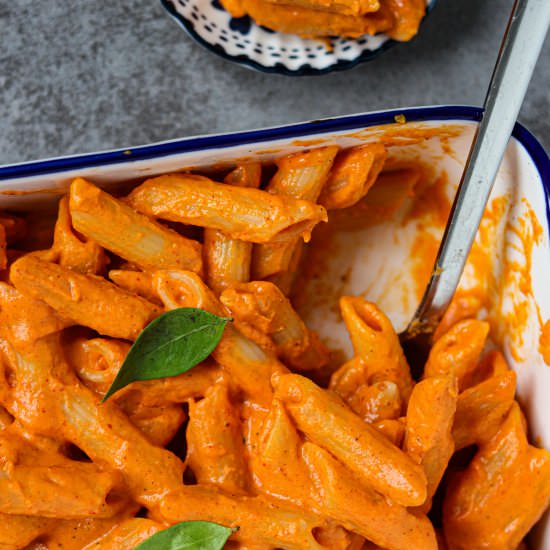 Roasted Pumpkin and Pepper Pasta - Recipe photo by olivesintheoven