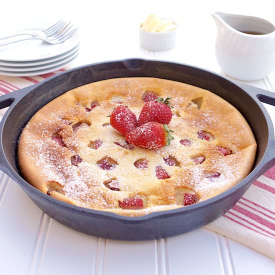 Strawberry Ricotta Dutch Baby - Recipe photo by anothertablespoon