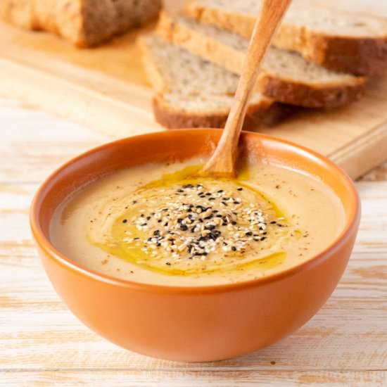 Roasted Turnip and White Bean Soup - Recipe photo by slavicvegan