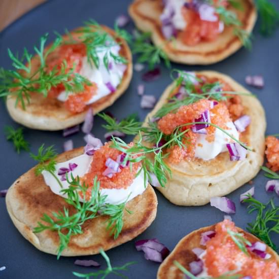 Blinis and Caviar - Recipe photo by In Carinas Kitchen