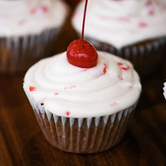 Cherry Lemonade Cupcakes - Recipe photo by dudethatcookz
