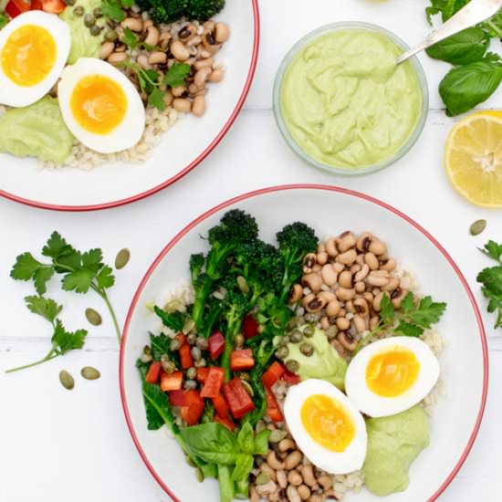 Pearl Barley Buddha Bowl - Recipe photo by theflexitarian