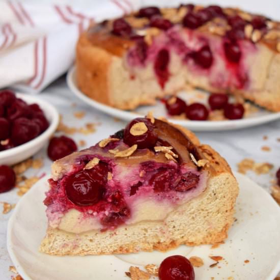 Vegan cherry cheesecake - Recipe photo by theveganharmony