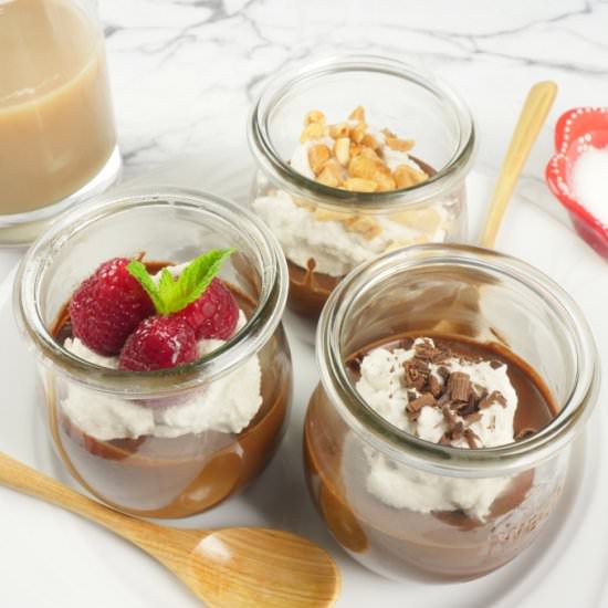 Vegan Chocolate Pudding Two Ways - Recipe photo by MyIndianStove