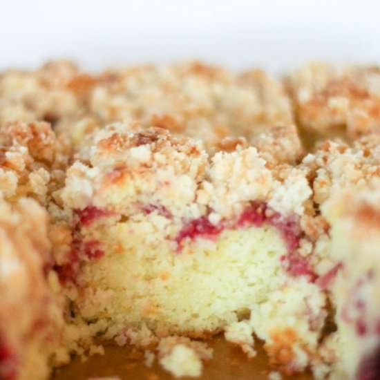 Lemon Berry Crumb Cake - Recipe photo by DoughEyedBlog