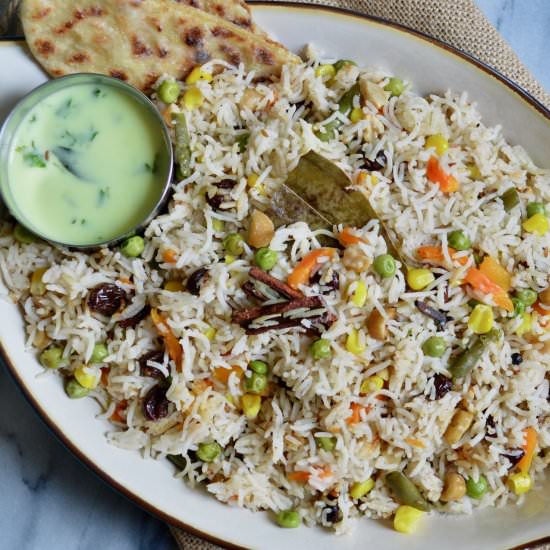 VEG PULAO – INSTANT POT - Recipe photo by myvegetarianroots