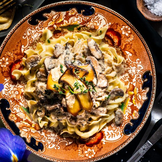 Five Mushroom Stroganoff - Recipe photo by rhubarbandcod