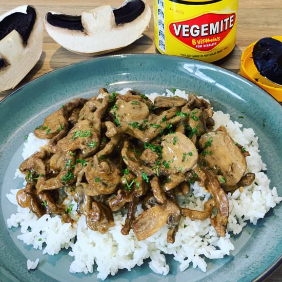 Beef Stroganoff with Vegemite - Recipe photo by PetersFoodAdventures
