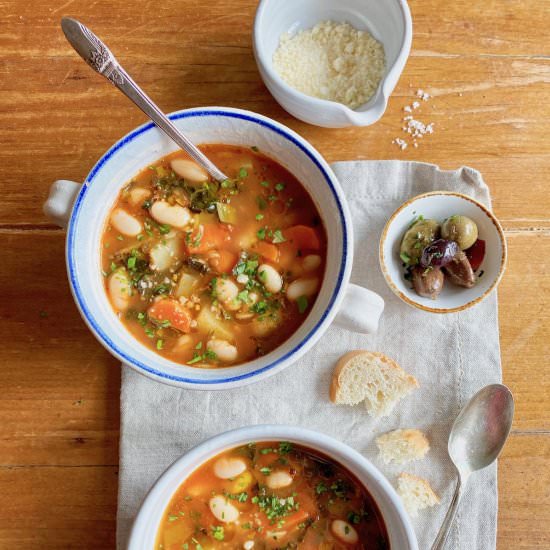 Healthy bean and vegetable soup - Recipe photo by marilenaskitchen
