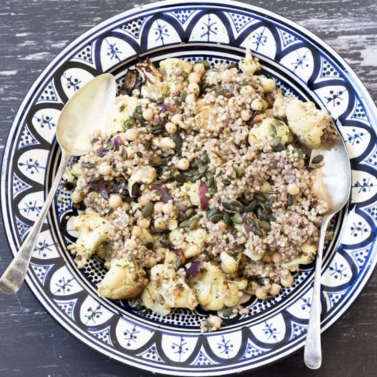 Buckwheat and cauliflower salad - Recipe photo by Mandy Sneaky Veg