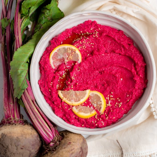 Red Beet Hummus - Recipe photo by SprinklesandSeaSalt