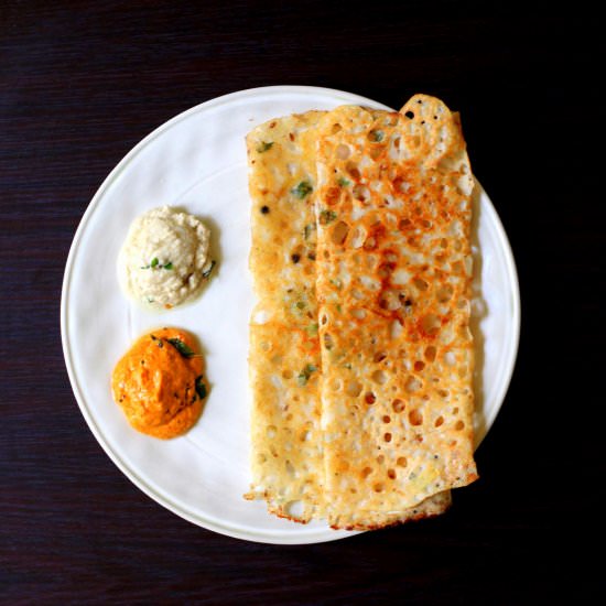 Rava Dosa - Recipe photo by F For Flavour