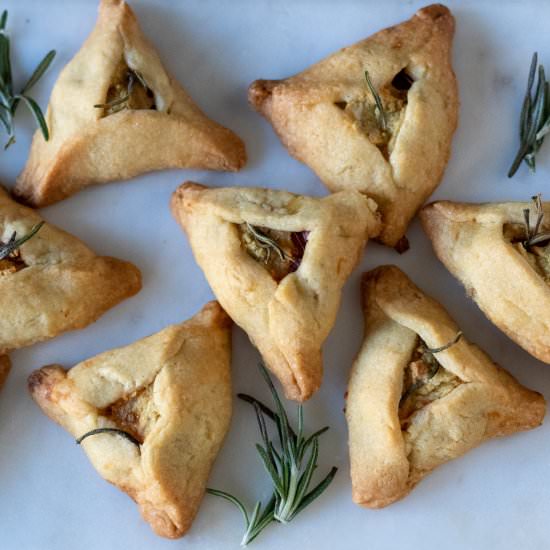 Vegan Hamantaschen with Goat Cheese - Recipe photo by 86Eats