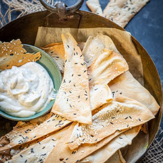 Crispy Lavash Crackers - Recipe photo by Whiskaffair