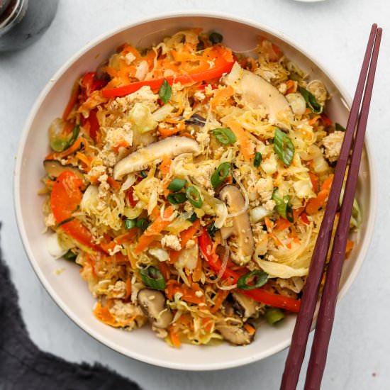 vegan egg roll in a bowl - Recipe photo by okonomi kitchen