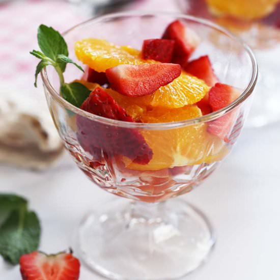 Strawberry and Orange Salad Recipe - Recipe photo by yummynotes