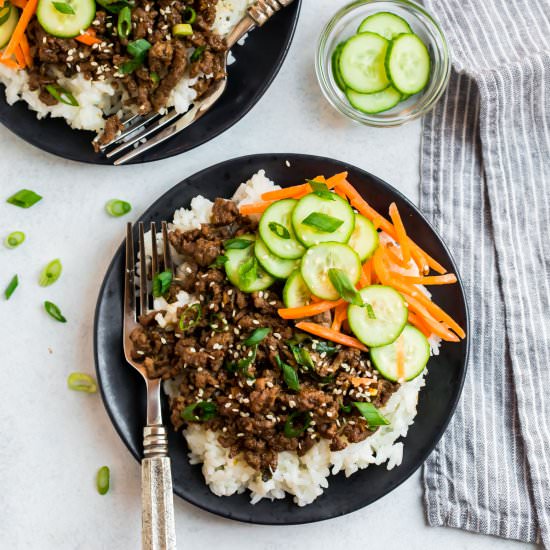 Korean Beef Bowl - Recipe photo by wellplated