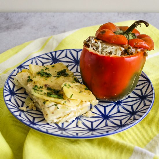 Vegetarian Peruvian Stuffed Peppers - Recipe photo by cookeatlivelove