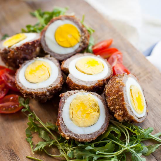Air Fryer Scotch Eggs - Recipe photo by thymeandjoy