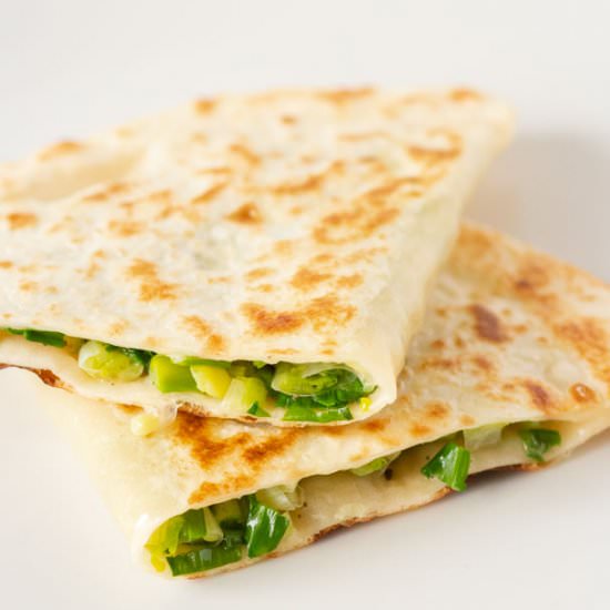 Azerbaijani Stuffed Flatbread - Recipe photo by slavicvegan