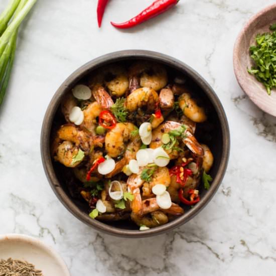 Easy Prawn Fry - Recipe photo by pakistaneats