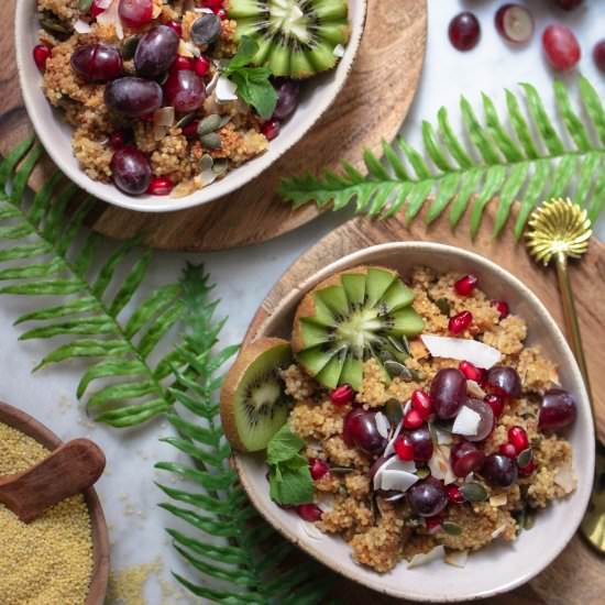 Delicious Roasted Millet Breakfast - Recipe photo by veggi.es