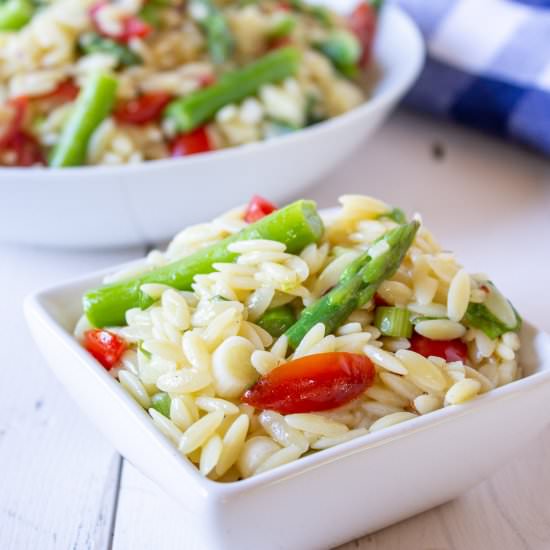 Asparagus Pasta Salad - Recipe photo by BeyondtheCoop