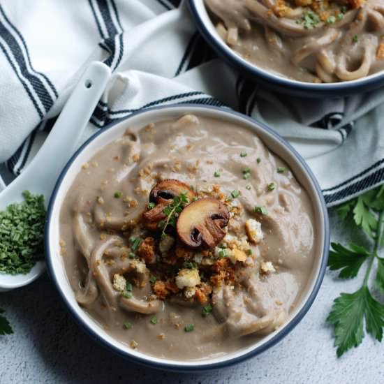 Cream of Mushroom Udon Soup - Recipe photo by fleurdelectable