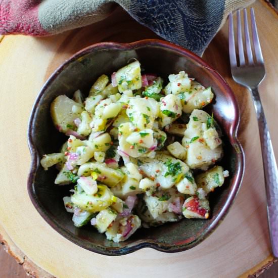 Red Potato Salad - Recipe photo by vegancabinlife