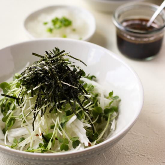 JAPANESE DAIKON SALAD - Recipe photo by chefjacooks