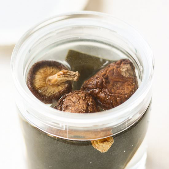 SHIITAKE KOMBU DASHI (VEGAN DASHI) - Recipe photo by chefjacooks