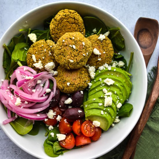 Easy Falafel Salad Bowl - Recipe photo by servingupsimplicity