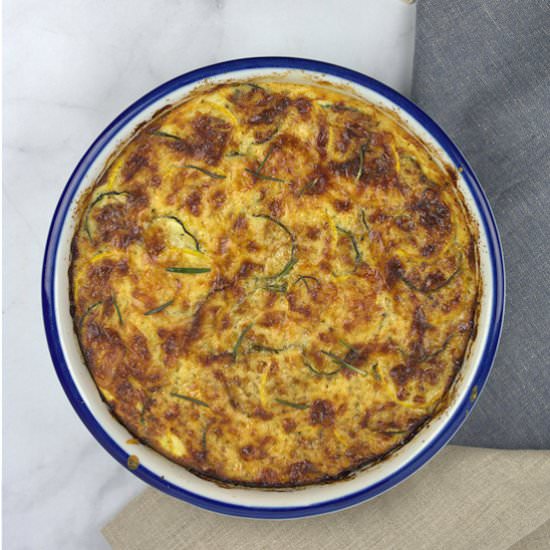 Green and Yellow Zucchini Tart - Recipe photo by agourmetfoodblog