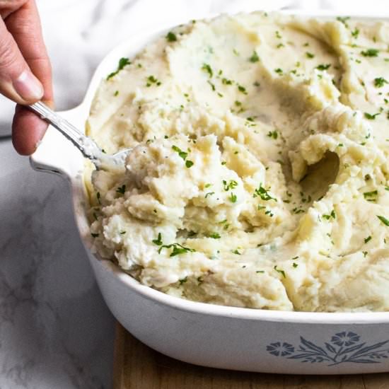 Easy Vegan Mashed Potatoes - Recipe photo by PlantPowerCouple