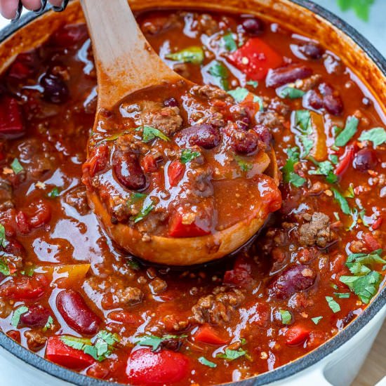 HOMEMADE BEEF CHILI - Recipe photo by healthyfitnessmeals