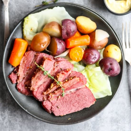 Slow Cooker Corned Beef and Cabbage - Recipe photo by the food blog