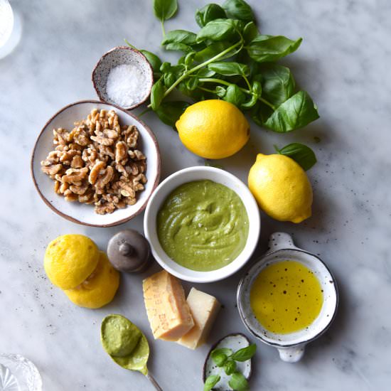 FODMAP friendly pesto - Recipe photo by georgeats