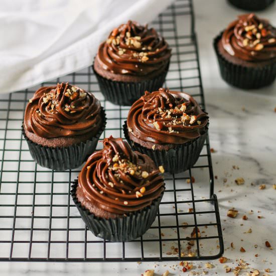 Chocolate ganache cupcakes - Recipe photo by vanillafrost4