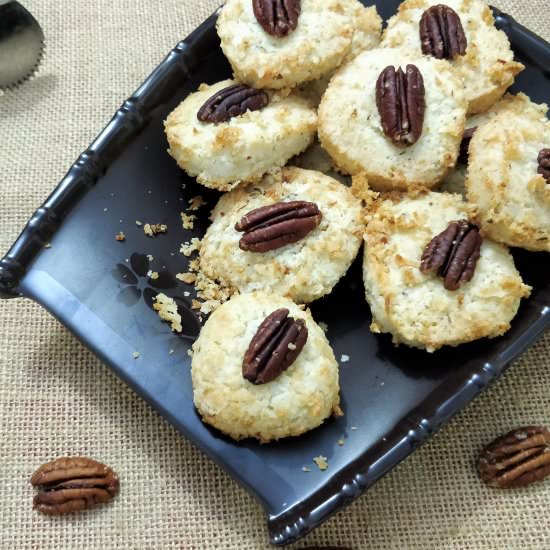 Coconut and Pecan Cookies (Eggless) - Recipe photo by Jayanthy Asokan