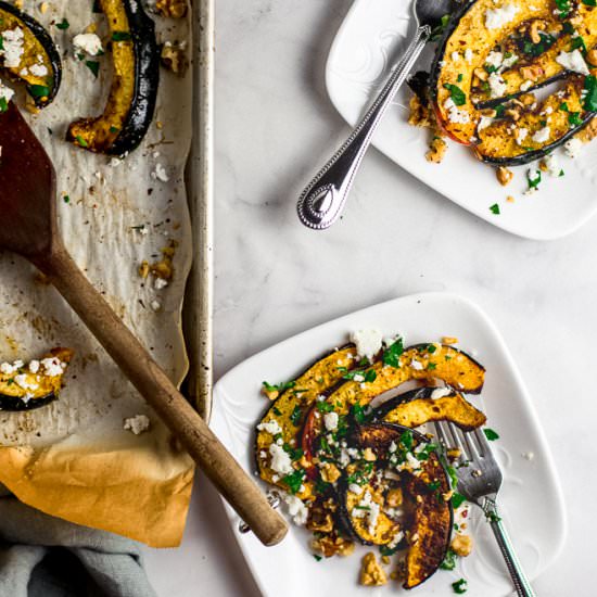 Roasted Winter Squash with Toppings - Recipe photo by American Home Cook