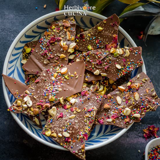 Festive Chocolate Bark - Recipe photo by Herbivore Cucina